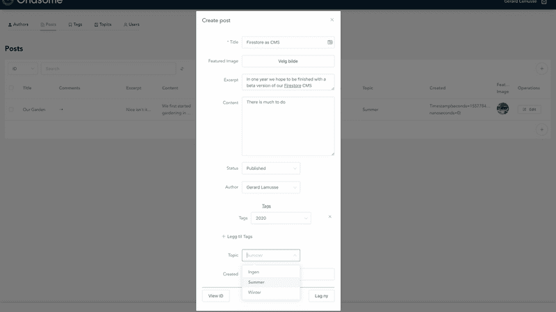 Firestore as CMS